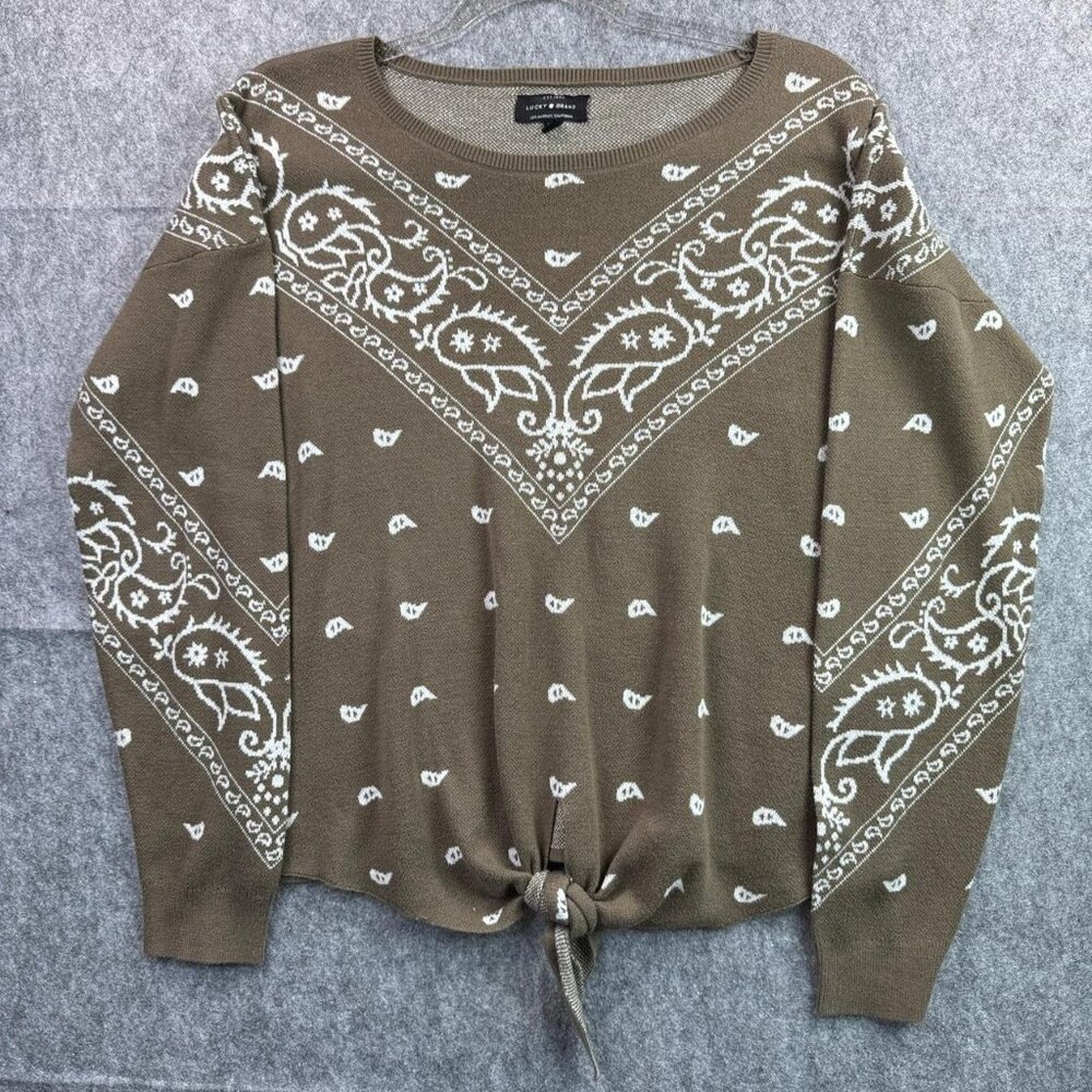 Women's Green and Cream Jumper
